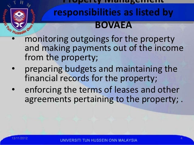 the property managers responsibility property management responsibilities