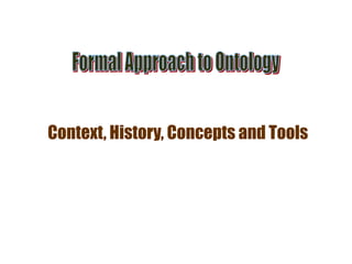 Context, History, Concepts and Tools
 