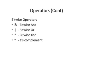 Python - Lecture 2 | PDF
