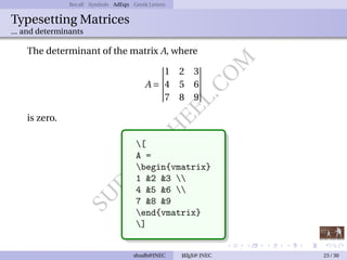 Typesetting Mathematics with LaTeX - Day 2 | PDF