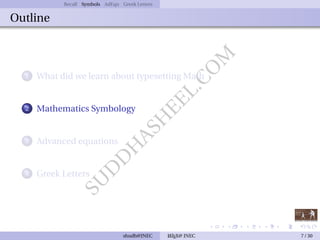 Typesetting Mathematics with LaTeX - Day 2 | PDF