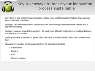 Innovation as a core business process | PPTX