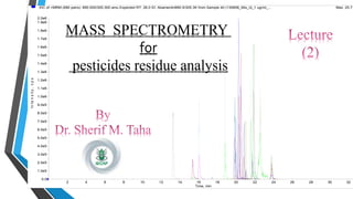 MASS SPECTROMETRY
for
pesticides residue analysis
“Electron ionization and Chemical ionization”
 
