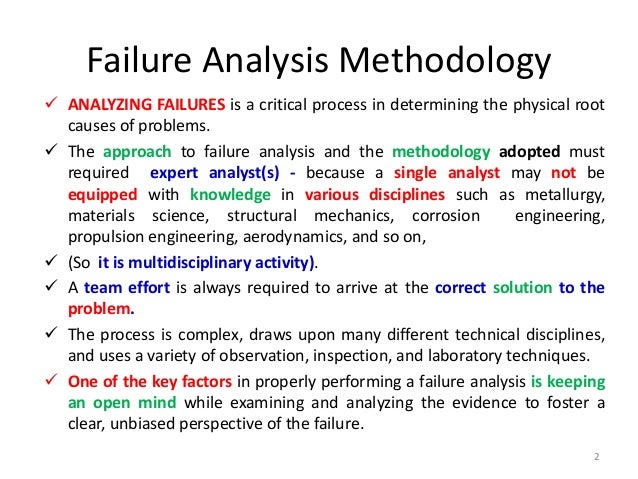 failure analysis methodology failure analysis