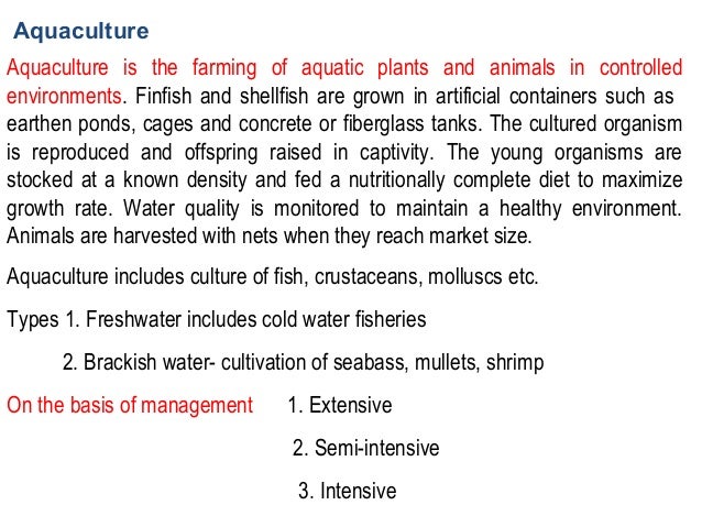 Lecture 2 Aquaculture Systems Methods and types Copy
