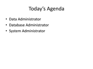Database Administration | PPTX
