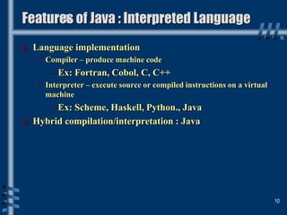 Introduction to JAVA | PPTX | Programming Languages | Computing