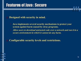 Introduction to JAVA | PPTX