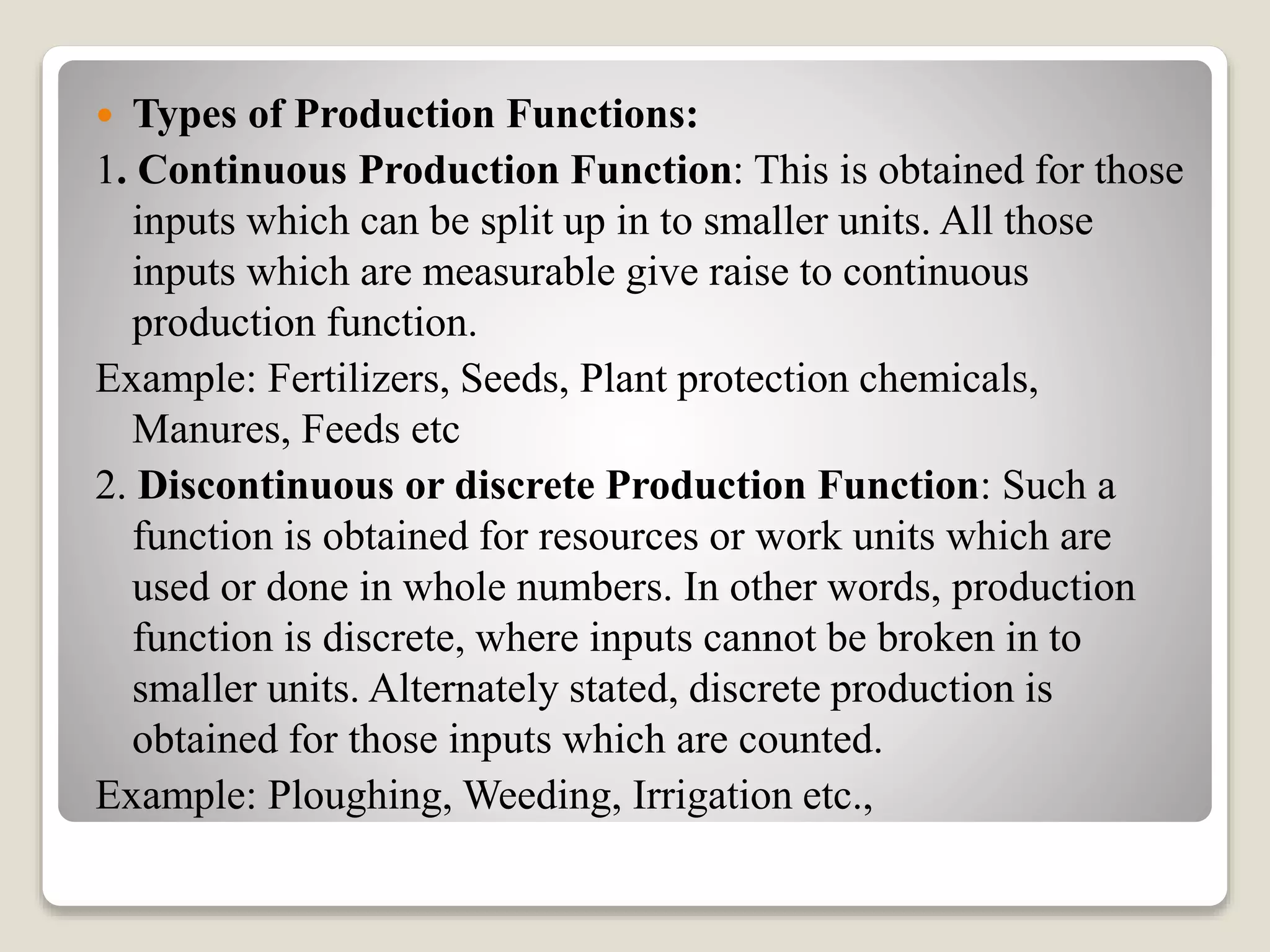 Production economics- Lecture 2 | PPTX