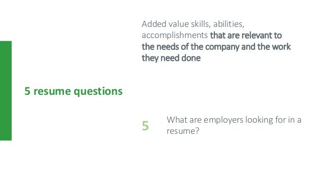 what employers look for in a resumes