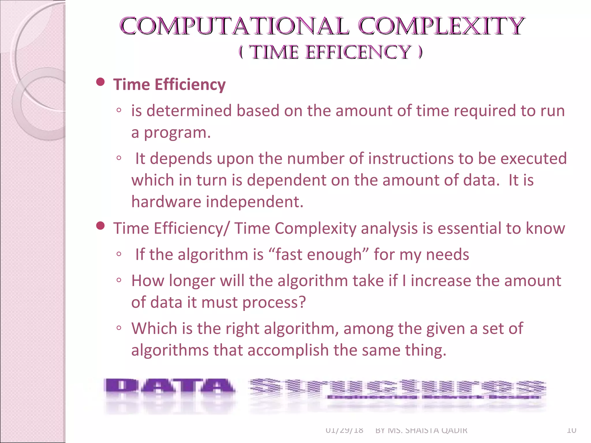 Complexity Analysis | PPT | Programming Languages | Computing