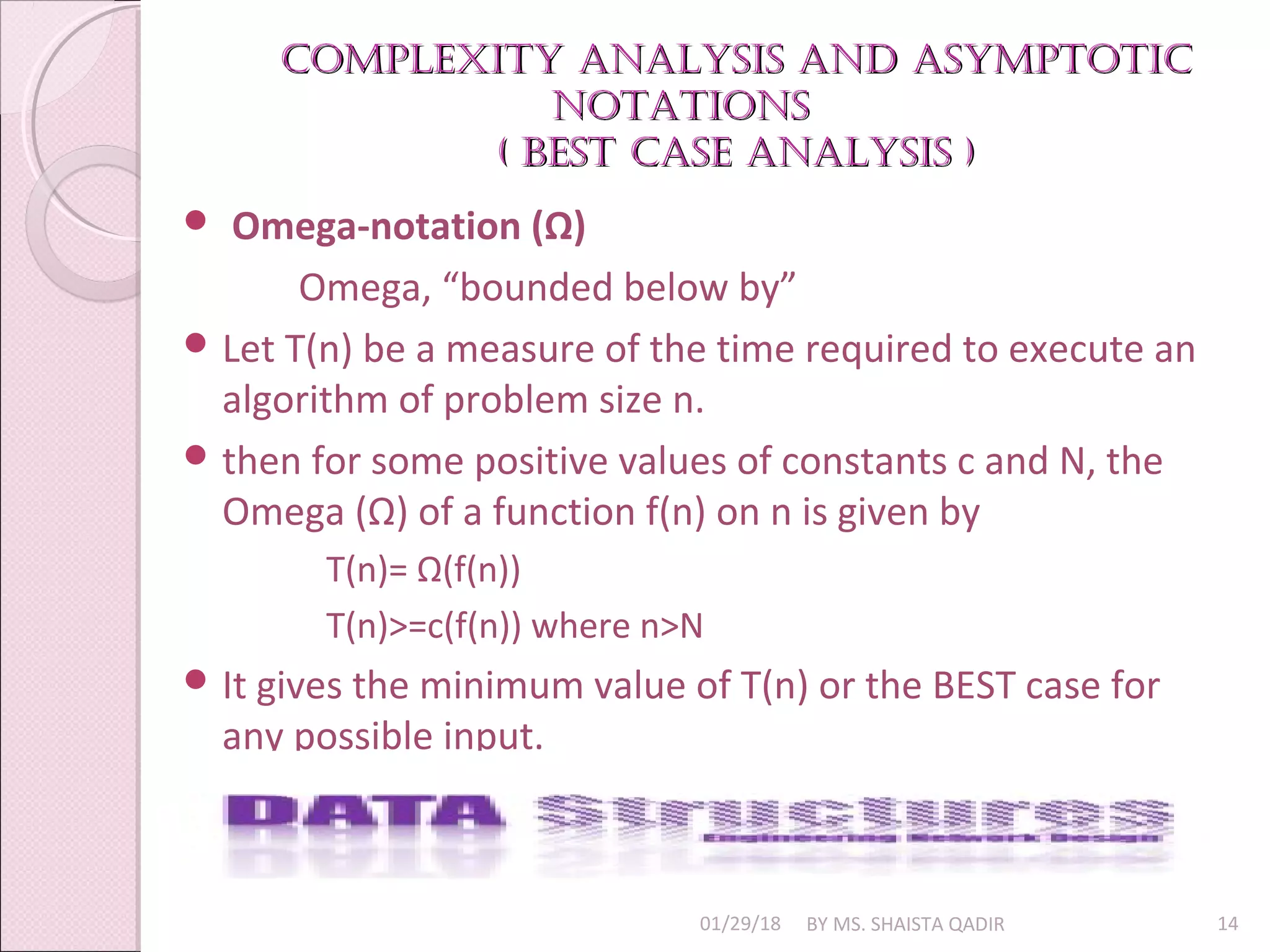 Complexity Analysis | PPT | Programming Languages | Computing