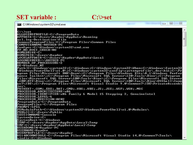 Introduction to Command Line & Batch files | PPTX