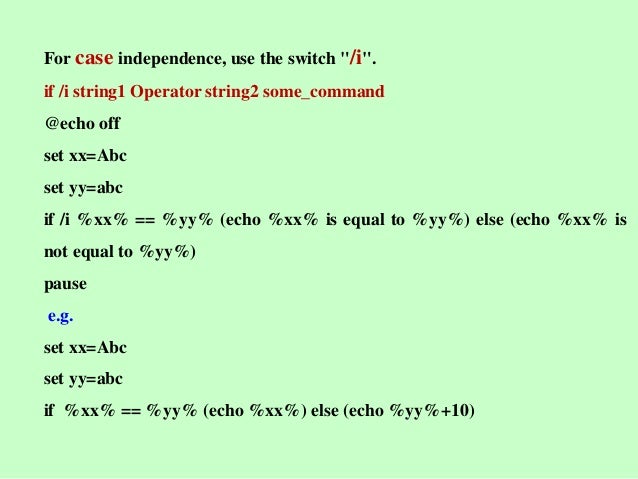 Introduction To Command Line Batch Files