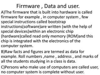 Lecture 2 introduction to computer | PPT