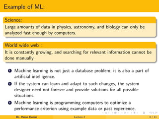 Lecture 2 (Machine Learning) | PDF