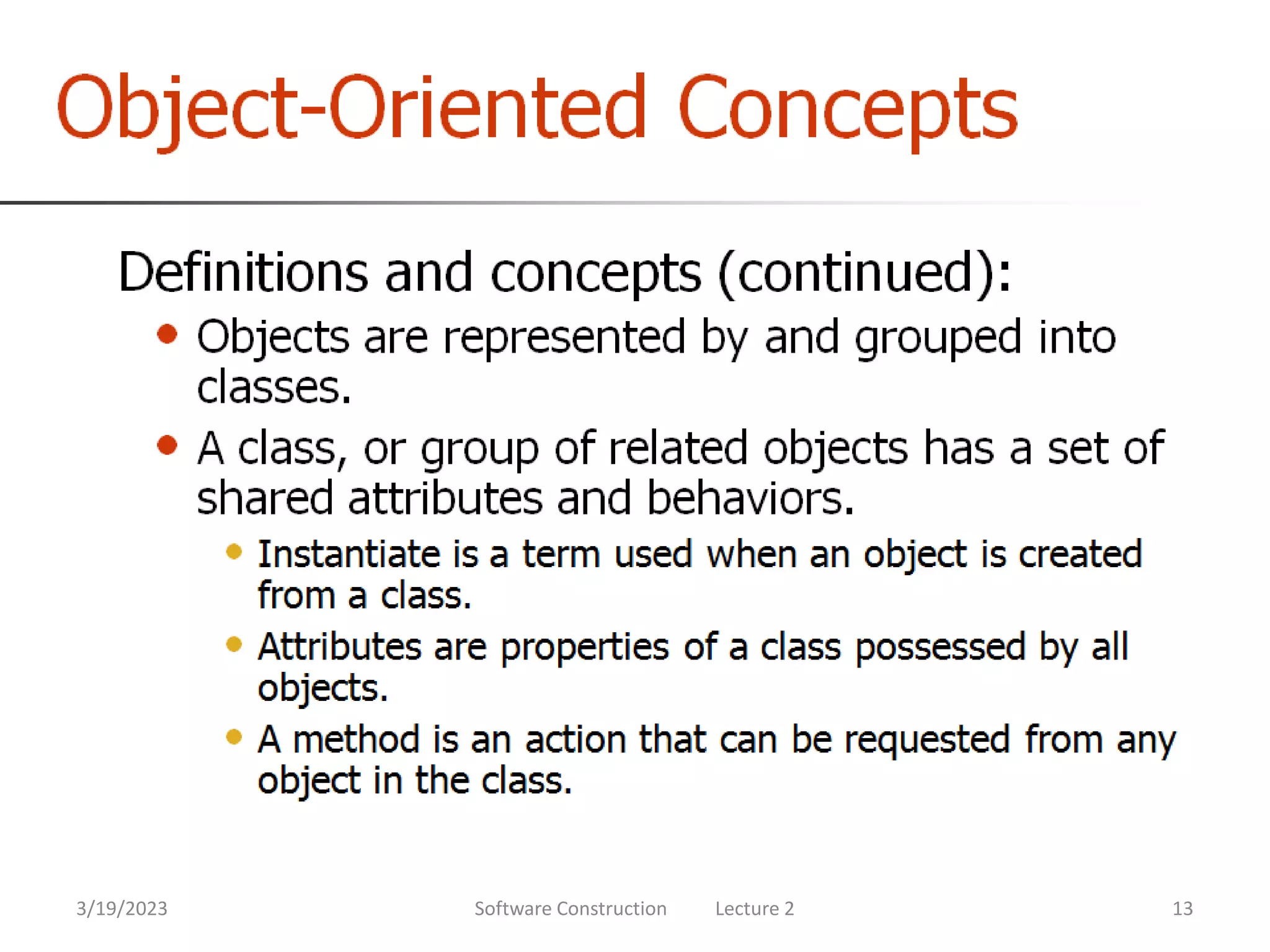 3/19/2023 Software Construction Lecture 2 13
 