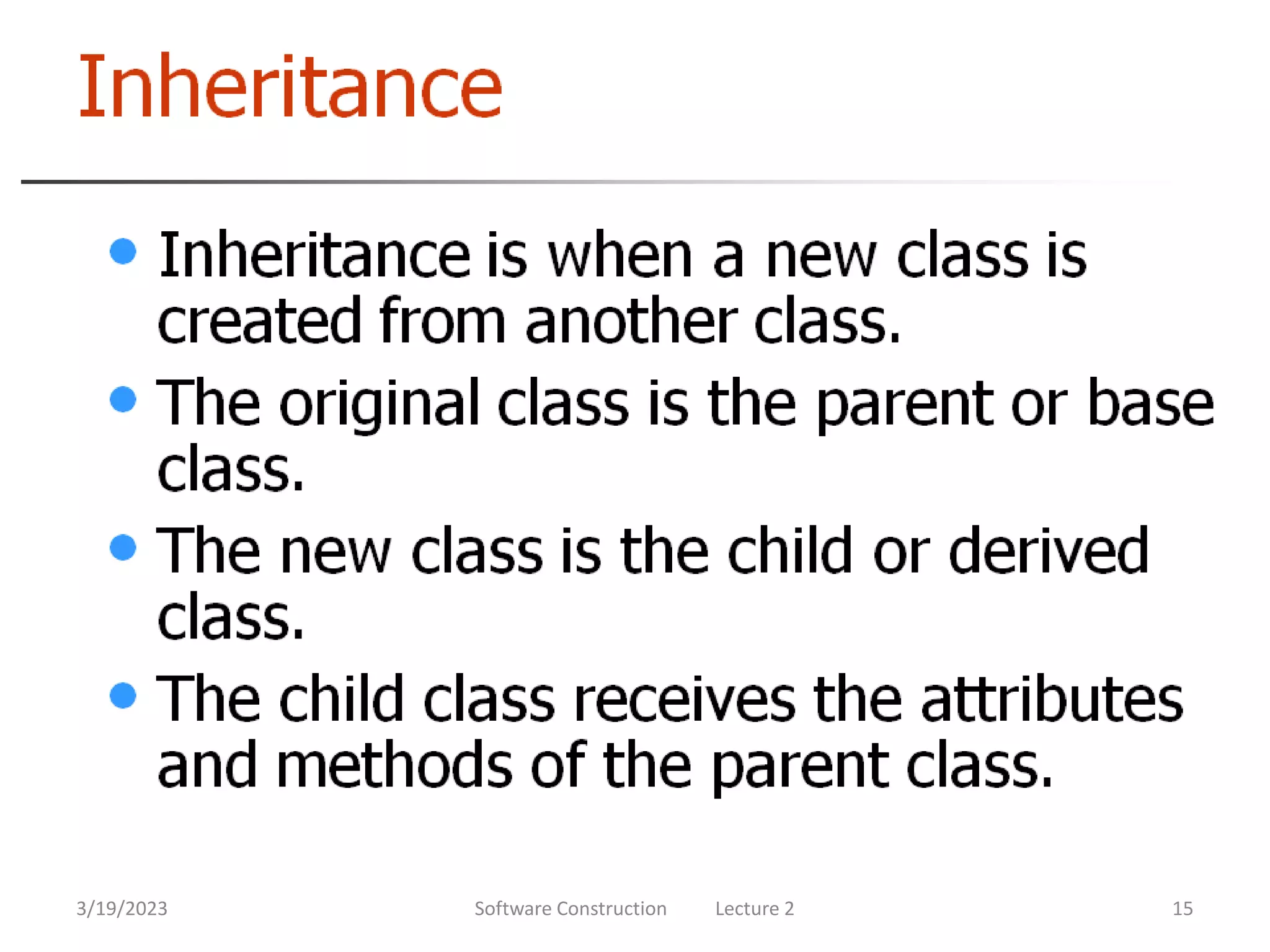 3/19/2023 Software Construction Lecture 2 15
 