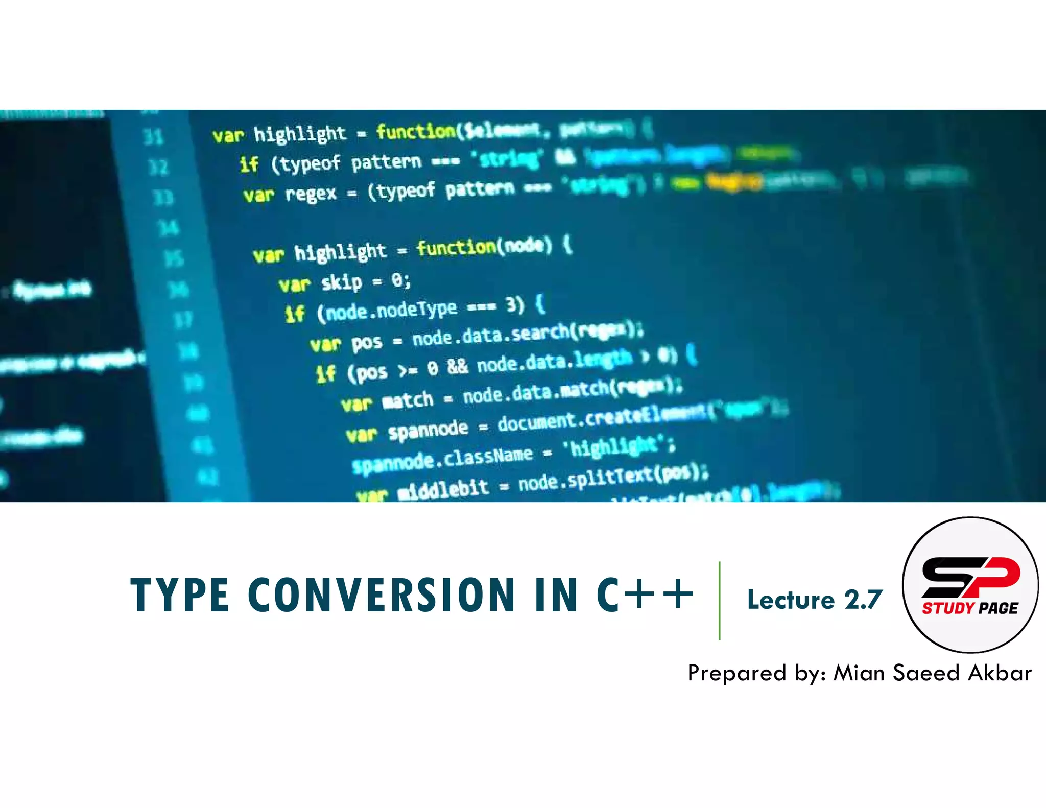 Lecture 2.7 Type Conversion in C++.pdf