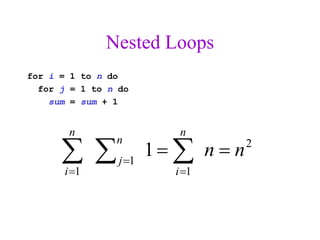 Nested Summations Big O Notation.ppt