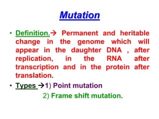 Lecture 2. DNA Repair- Genetic code and mutation.ppt