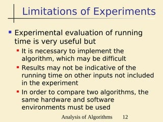 Data Structures and Algorithms Lecture 2: Analysis of Algorithms ...