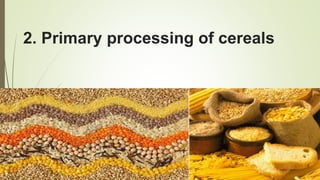 2. Primary processing of cereals
 