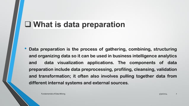 Fundamentals of Data Mining in object oriented programming. | PPT