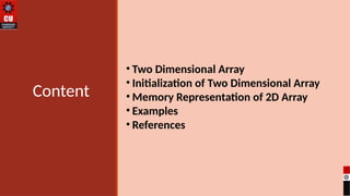 lecture 2.2.2 2D array.pptx IUGLFHLHFJFY | PPT