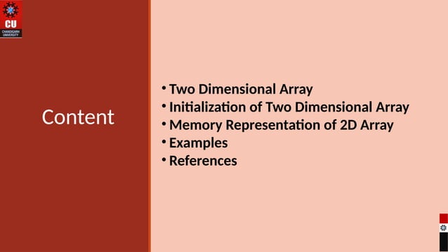 lecture 2.2.2 2D array.pptx IUGLFHLHFJFY | PPT