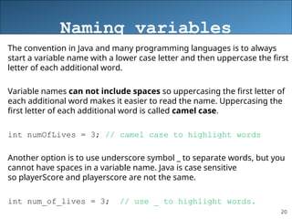 Unit 1: Primitive Types - Variables and Datatypes | PPT