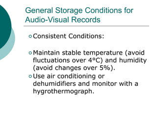 Methodical Audio Storage Audio Visual record management in Regist | PPTX