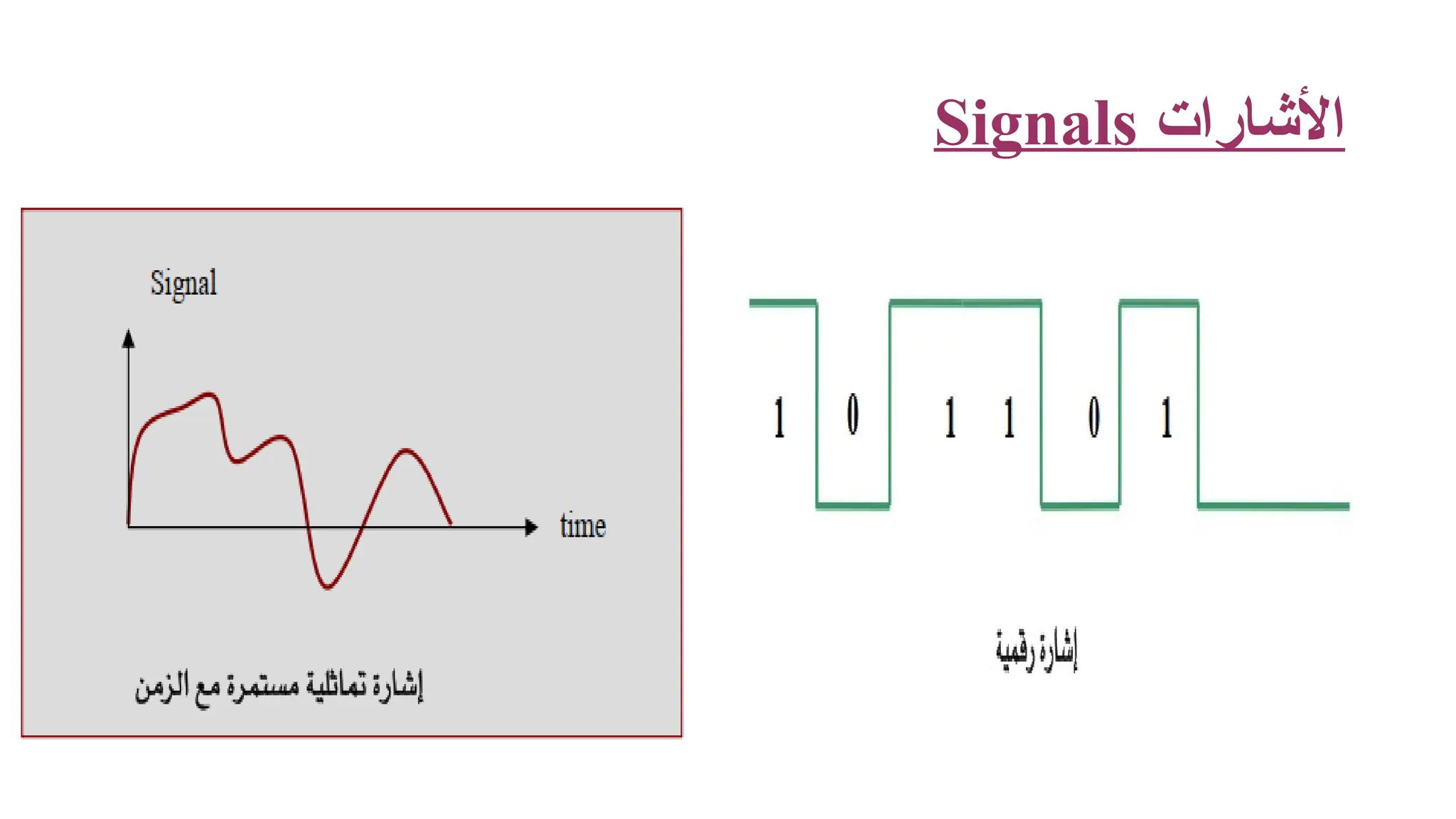 ‫األشارات‬ Signals 