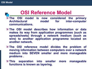 OSI model in computer networks.......... | PPT
