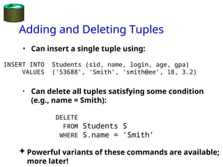 Relational database management system design view based on structure of ...