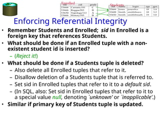 Relational database management system design view based on structure of ...