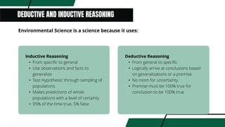 Science Is Deductive Lecture 2 RESEARCH DESIGN & METHODOLOGY FOR ENVIRONMENTAL SCIENCES | PDF