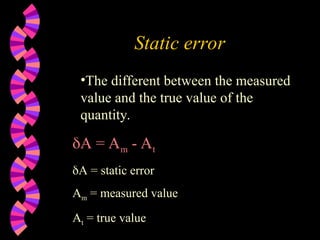 lecture measurement error instrumentation | PPT