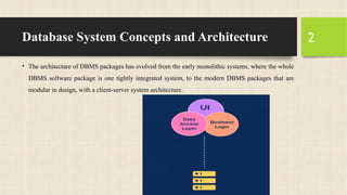 Comprehensive Overview of Database System Concepts and Architecture | PPTX