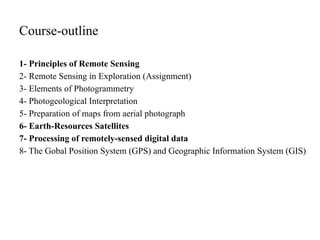 Comprehensive Introduction to Remote Sensing Principles and ...
