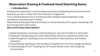 First Hand Observation Drawing Mastering Observation Drawing and Freehand Sketching in Architecture | PDF