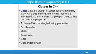 Lecture 2 - Classes, Access Specifiers, Types of variables in C++.pptx