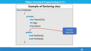 Lecture 2 - Classes, Access Specifiers, Types of variables in C++.pptx
