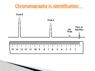Chromatography in identification
 