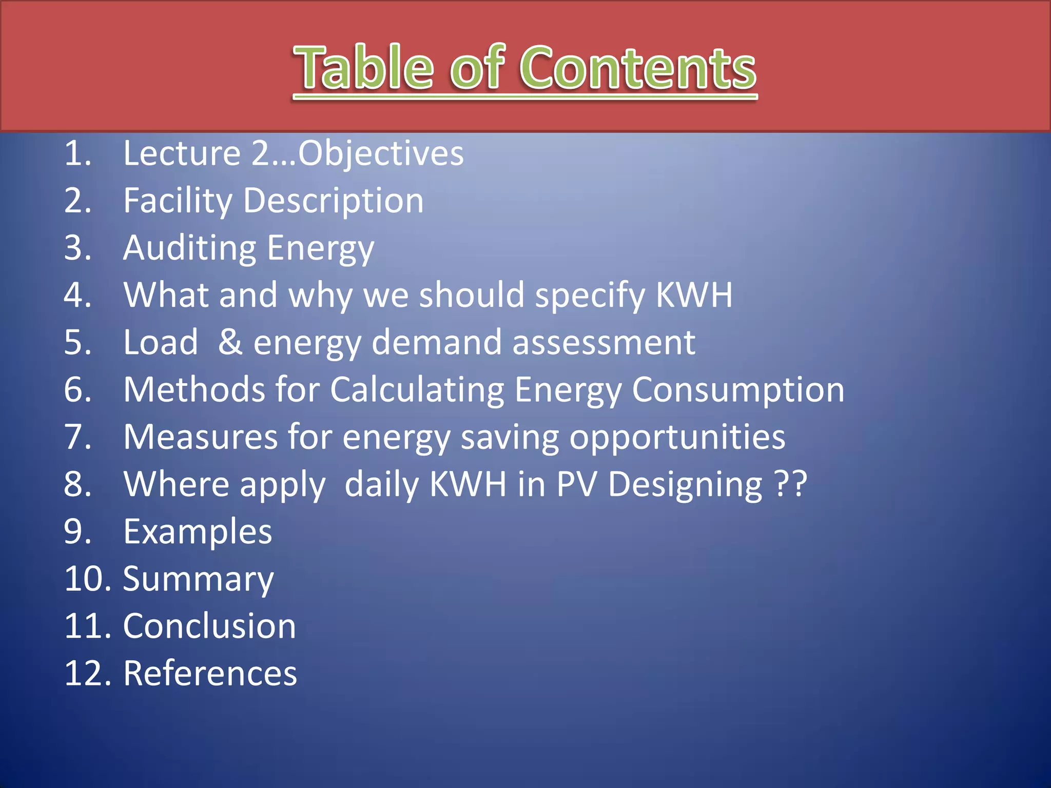 Lecture 2: Electrical load demand analysis and management | PDF