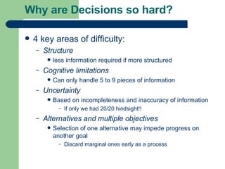Lecture2 Decisions And Decision Makers | PPT