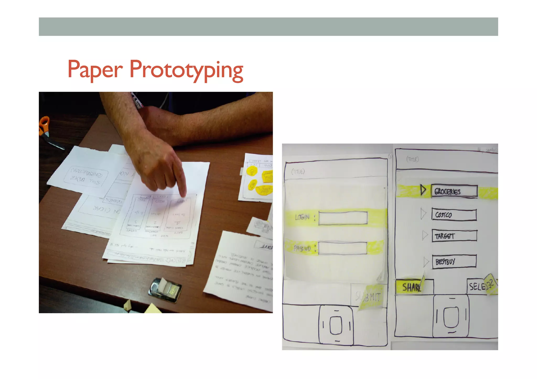 Paper Prototyping
 