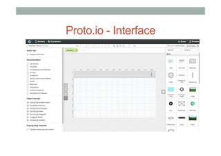 Proto.io - Interface
 