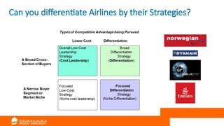Can you differentiate Airlines by their Strategies?
 