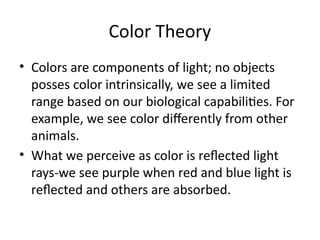 Comprehensive Guide to the Visual Elements and Color Theory in Art | PPTX